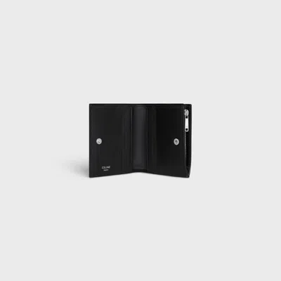 Celine Compact Wallet In Triomphe Canvas In Multi