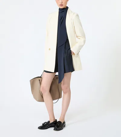 Max Mara Virgin Wool Blazer In White