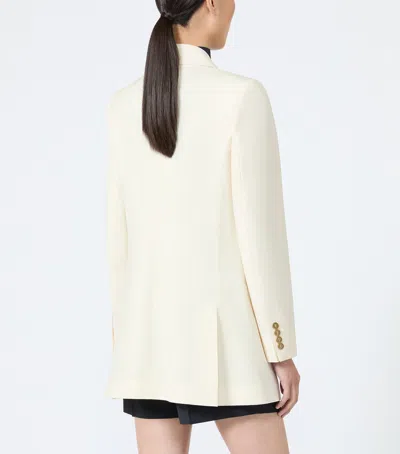 Max Mara Virgin Wool Blazer In White