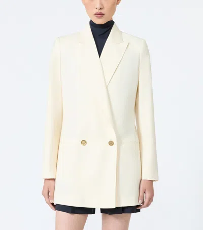 Max Mara Virgin Wool Blazer In White