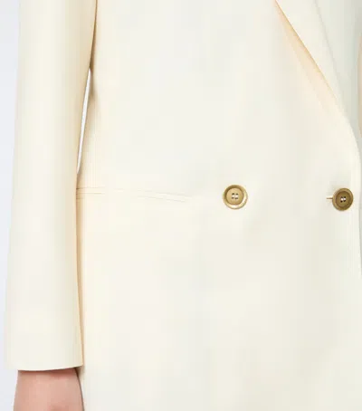 Max Mara Virgin Wool Blazer In White