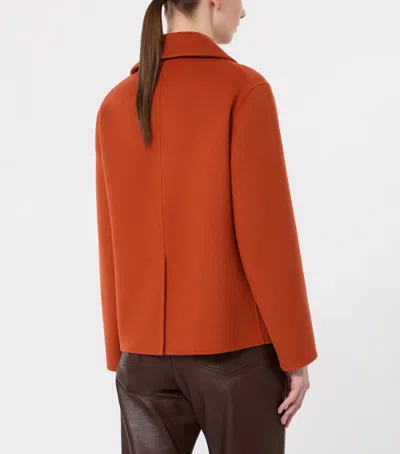 Max Mara Virgin Wool Single-breasted Jacket In Orange