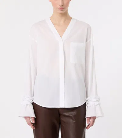 Max Mara Ruffle-trim Shirt In Multi