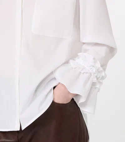Max Mara Ruffle-trim Shirt In Multi