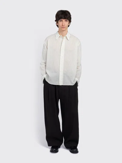 Studio Nicholson Typewriter Straight-leg Cotton-poplin Trousers In Black