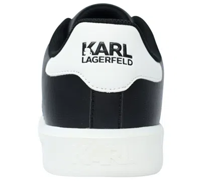 Karl Lagerfeld Leather Karl Head Patch Sneaker In Black