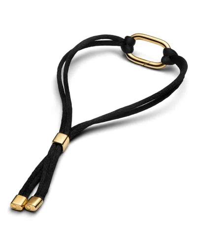 Pandora Openable Link Cord Bracelet In Black