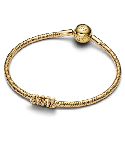 Pandora Goal Script Charm In Gold