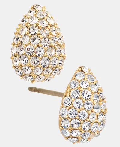 Givenchy Pave Pear-shape Stud Earrings In Gold