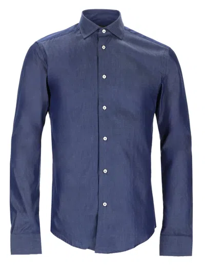 Brian Dales Camicia In Cotone In Blue