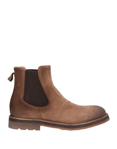 Corvari Man Ankle Boots Tan Size 9 Leather In Brown