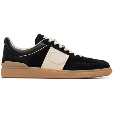 Valentino Upvillage Logo Sneakers Round Toe Rubber In Black