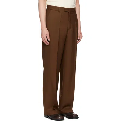 Second / Layer Brown Relaxed Primo Trousers In Brown