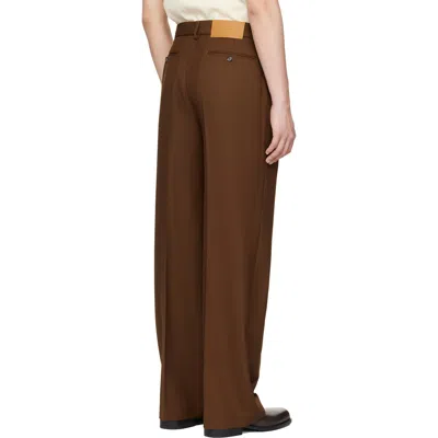 Second / Layer Brown Relaxed Primo Trousers In Brown