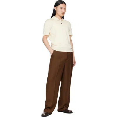 Second / Layer Brown Relaxed Primo Trousers In Brown