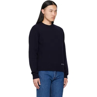 A.p.c. A. P.c. Classic Pullover Sweater For Men In Blue