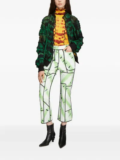 Asai Patchwork Trousers In Green