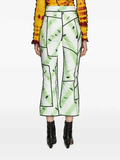 Asai Patchwork Trousers In Green