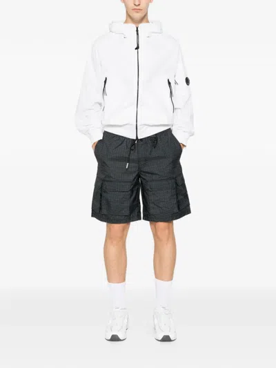 C.p. Company Lens-detail Zip-up Hooded Jacket In White