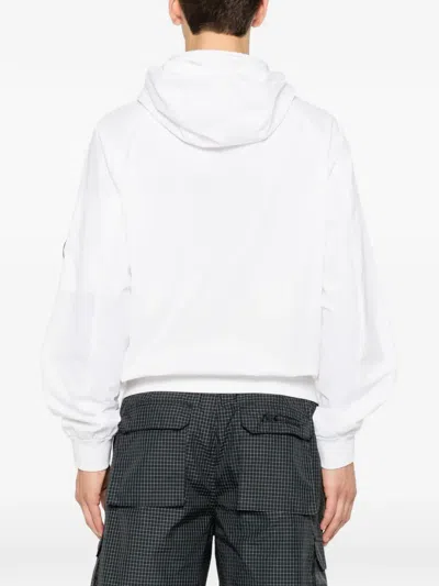 C.p. Company Lens-detail Zip-up Hooded Jacket In White