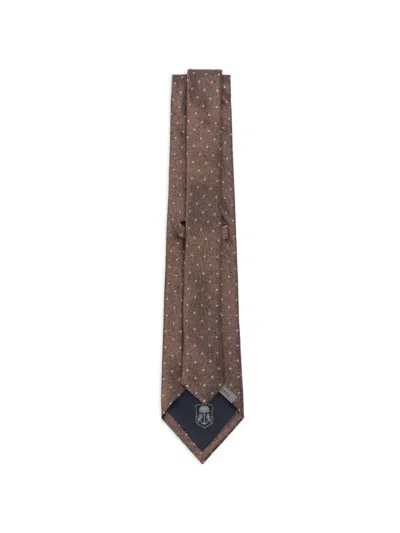 Corneliani Polka-dot Tie In Brown