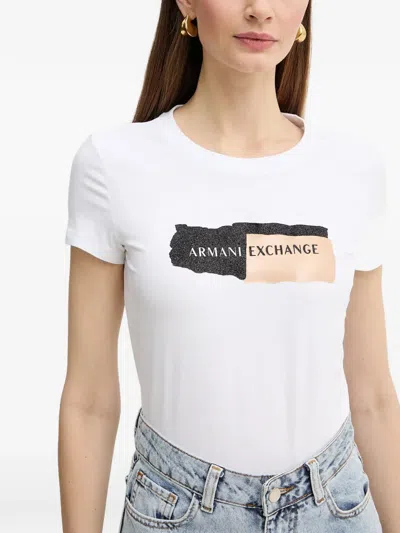 Armani Exchange Logo-print T-shirt In White