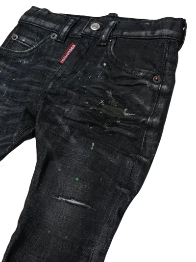 Dsquared2 Distressed Jeans In Black