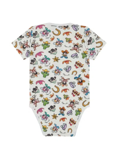 Dsquared2 Logo-print Cotton Bodysuits Set In Neutral