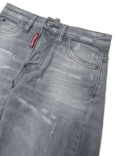 Dsquared2 Washed-effect Jeans In Gray