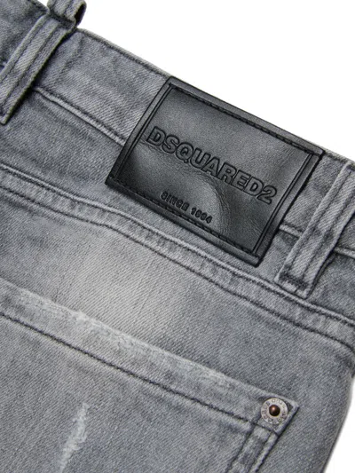 Dsquared2 Washed-effect Jeans In Gray