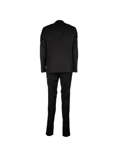 Corneliani Virgin Wool Shawl Lapel 2-button Suit In Black