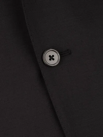 Corneliani Virgin Wool Shawl Lapel 2-button Suit In Black