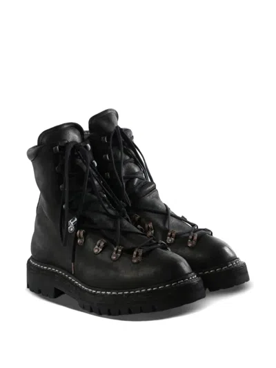 Guidi Lace-up Leather Boots In Multi