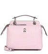 Fendi Dotcom Click Leather Shoulder Bag In Peoeia