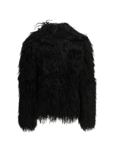 Fureco Shearling Coat In Black