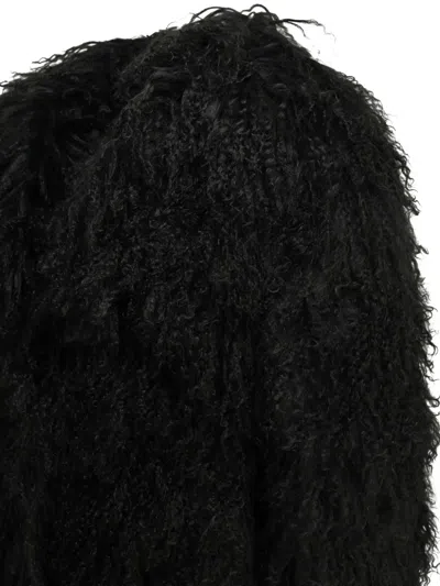 Fureco Shearling Coat In Black