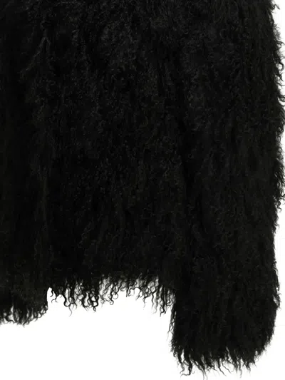 Fureco Shearling Coat In Black