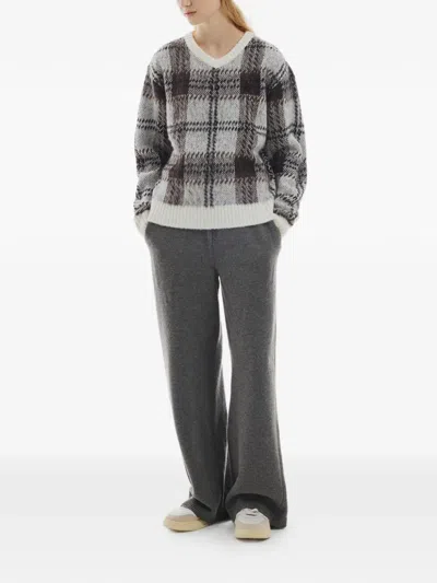 Rest&recreation Check-pattern Hairy Sweater In Multi
