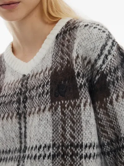 Rest&recreation Check-pattern Hairy Sweater In Multi