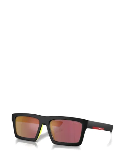 Prada Rectangle-frame Sunglasses In Black