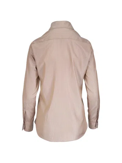 Kiton Pinstripe-pattern Blouse In Neutral