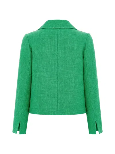 Odeeh Flap-pocket Tweed Jacket In Green