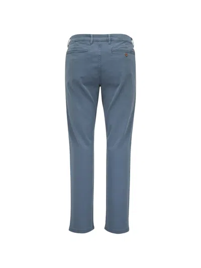 Faherty Buttoned Trousers In Blue