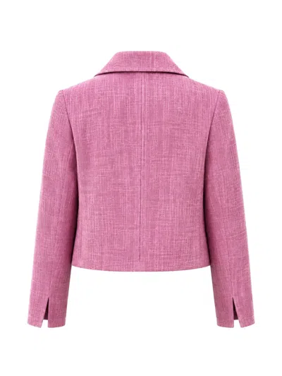 Odeeh Textured-finish Flap-pocket Jacket In Pink