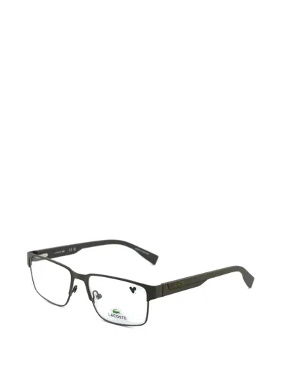 Lacoste Rectangle-frame Glasses In Gray