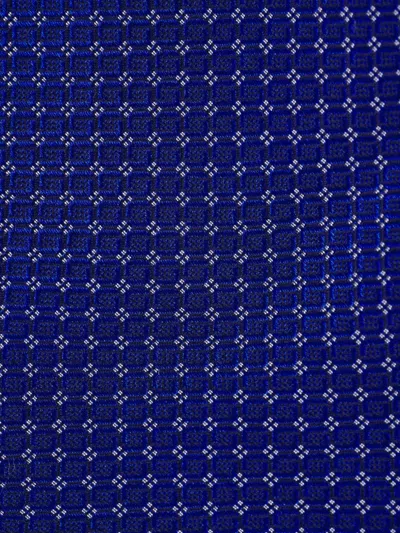 Kiton Geometric-pattern Silk Tie In Blue