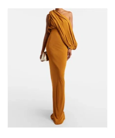 Christopher Esber Draped Gown In Brown