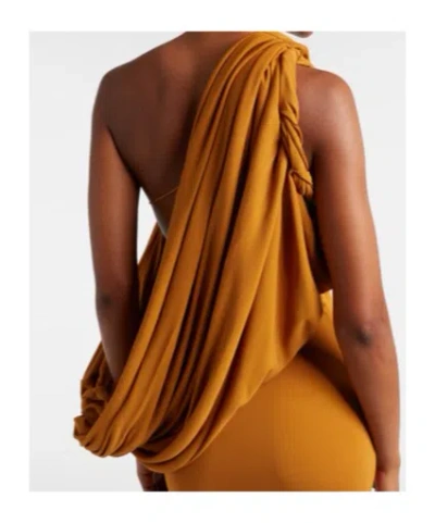 Christopher Esber Draped Gown In Brown