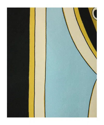 La Doublej Club Printed Silk Twill Wide-leg Pants In Black