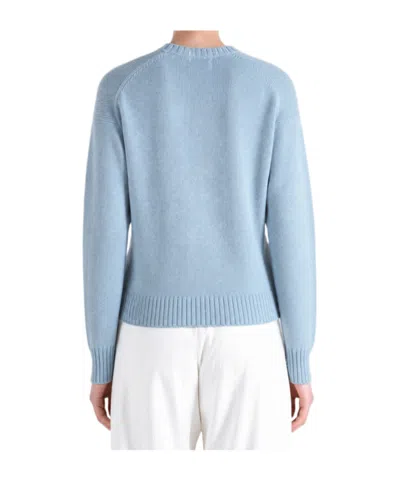 Polo Ralph Lauren Cotton Bear Long Sleeve Crew Neck Pullover Blue Note